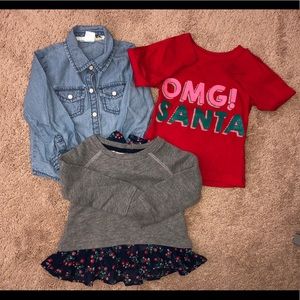 Baby Girl Long Sleeve Bundle, Size 18m